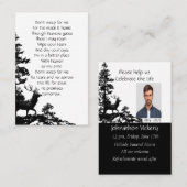 Memorial Service Christlich Stag Dez Art Visitenkarte (Vorne/Hinten)