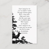 Memorial Service Christlich Stag Dez Art Visitenkarte (Vorderseite)