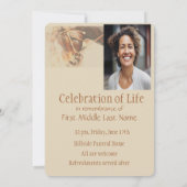 Memorial Service Classic Watercolor Pferd Einladung (Rückseite)