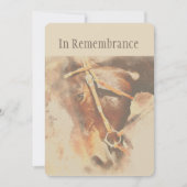 Memorial Service Classic Watercolor Pferd Einladung (Vorderseite)