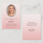 Memorial Service Design for Dear Ones Funeral Visitenkarte (Vorne/Hinten)