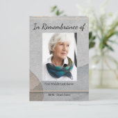 Memorial Service Einladen Wasserfarbe Einfache Kla Einladung (Stehend Vorderseite)