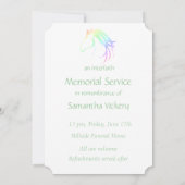 Memorial Service Einladen Wasserfarben Pastel Pfer Einladung (Rückseite)