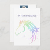 Memorial Service Einladen Wasserfarben Pastel Pfer Einladung (Vorne/Hinten)