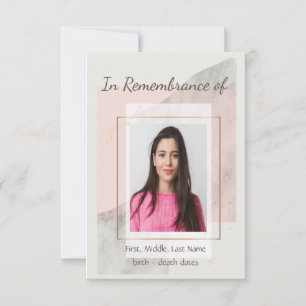 Memorial Service Einladung Classic Modern Feminine