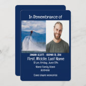 Memorial Service Einladung Fly Board (Vorne/Hinten)