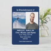 Memorial Service Einladung Fly Board (Stehend Vorderseite)