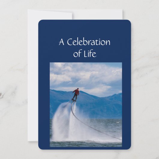 Memorial Service Einladung Fly Board (Rückseite)