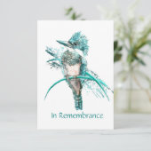 Memorial Service Einladung von Kingfisher Bird (Stehend Vorderseite)