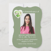 Memorial Service Einladung Wasserfarbe Hummingbird (Vorderseite)