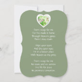 Memorial Service Einladung Wasserfarbe Hummingbird (Rückseite)