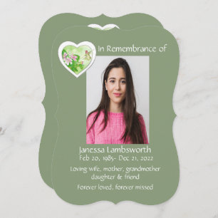 Memorial Service Einladung Wasserfarbe Hummingbird