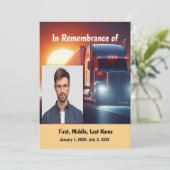 Memorial Service Einladung zum Sattelzug-Traktor-A (Stehend Vorderseite)