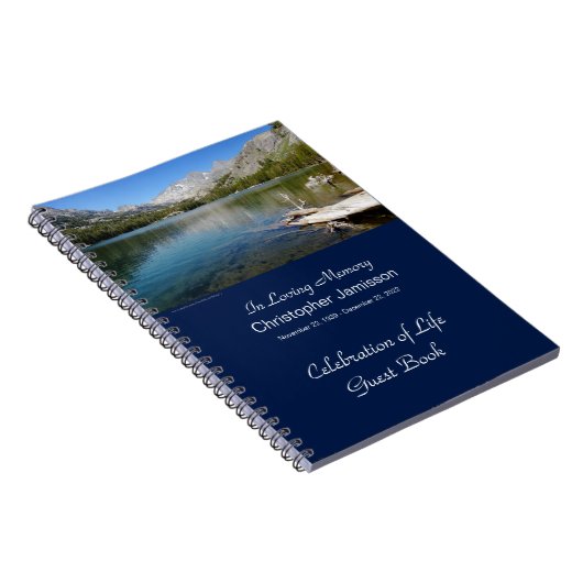 Memorial Service Gästebuch, Lake Reflection Notizblock (Rechte Seite)