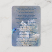 Memorial Service Hummingbird White Blume Visitenkarte (Vorderseite)