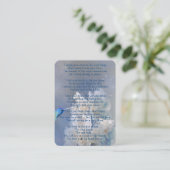 Memorial Service Hummingbird White Blume Visitenkarte (Stehend Vorderseite)