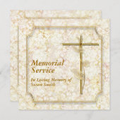 Memorial service invitation announcement memory einladung (Vorne/Hinten)