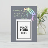 Memorial Service Invite Watercolor Pastel Horse Einladung (Stehend Vorderseite)