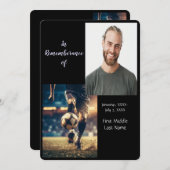 Memorial Service laden Fußballspieler ein Einladung (Vorne/Hinten)