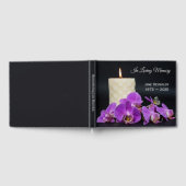 Memorial Service Orchids and Butterfly with Candle Gästebuch (Voll)