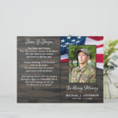 Memorial Service Patriotic Beerdigung Programm (Stehend Vorderseite)