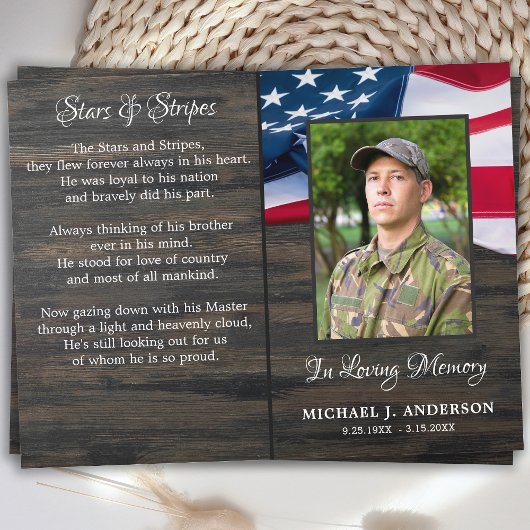 Memorial Service Patriotic Beerdigung Programm