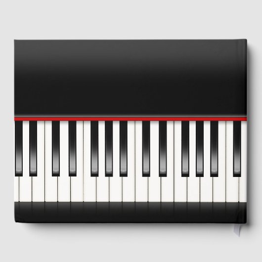 Memorial Service Piano Keyboard Gästebuch (Rückseite)