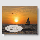 Memorial Service Sunset Sailboat on Lake Michigan Gästebuch (Vorderseite)