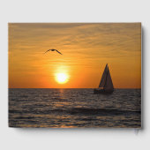 Memorial Service Sunset Sailboat on Lake Michigan Gästebuch (Rückseite)