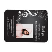 Memorial Service Vielen Dank Musiknoten Hintergrun Magnet (Horizontal)