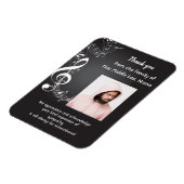 Memorial Service Vielen Dank Musiknoten Hintergrun Magnet (Linke Seite)