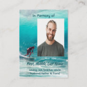 Memorial Service Wave Surfer Water Telefonnummerkarte (Vorderseite)