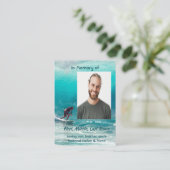 Memorial  Service Wave Surfer Water Telefonnummerkarte (Stehend Vorderseite)