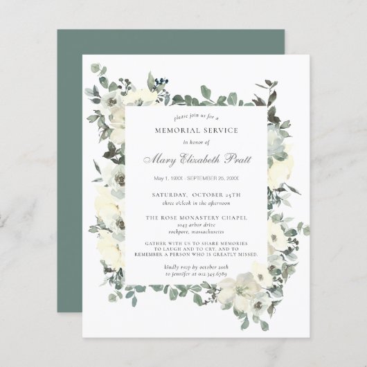 Memorial Service Weißer Blumenladen (Vorne/Hinten)