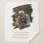 Memorial Sherpa Blanket Loss of Loved One Photo Sherpadecke (Vorderseite)