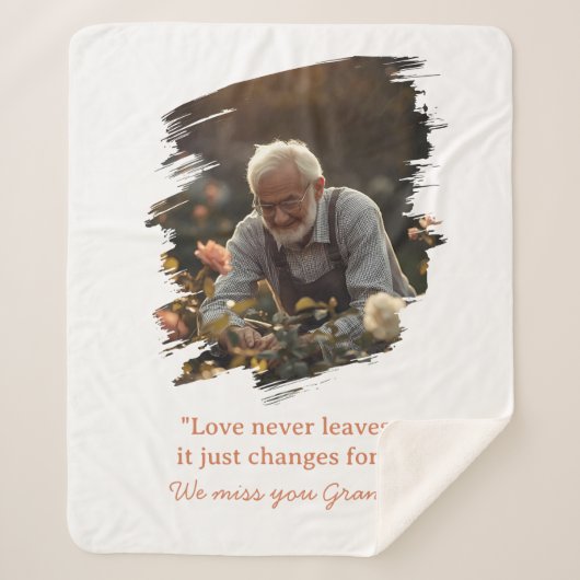 Memorial Sherpa Blanket Loss of Loved One Photo Sherpadecke (Vorderseite)