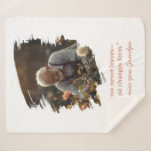Memorial Sherpa Blanket Loss of Loved One Photo Sherpadecke (Vorderseite (Horizontal))
