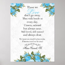 Memorial Sign - Baby Blue Blume