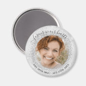 Memorial Silber Glitzern Foto Liebe immer Magnet (Vorderseite/Rückseite)