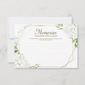 Memorial Simple Floral Geometric Woodsy Foto RSVP Karte (Vorderseite)