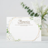 Memorial Simple Floral Geometric Woodsy Foto RSVP Karte (Stehend Vorderseite)