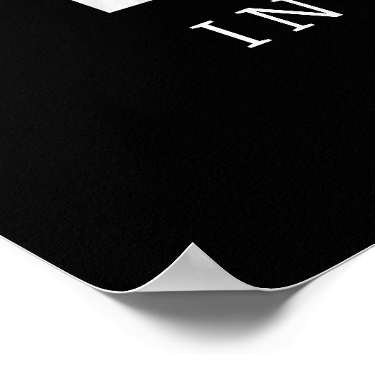 Memorial Simple Modern 4 Foto Grid Poster (Ecke)