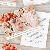 Memorial Simple Modern 9 Fotos Gebet Visitenkarte