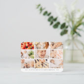 Memorial Simple Modern 9 Fotos Grid Gebet Visitenkarte (Stehend Vorderseite)