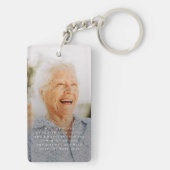 Memorial Simple Modern Forever in unserem Herz-Fot Schlüsselanhänger (Rückseite)