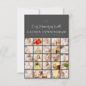 Memorial Simple Modern Minimalistisch 25 Foto Dankeskarte (Vorderseite)