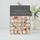 Memorial Simple Modern Minimalistisch 25 Foto Dankeskarte (Stehend Vorderseite)