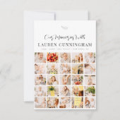 Memorial Simple Modern Minimalistisch 25 Foto Dankeskarte (Vorderseite)