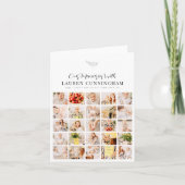 Memorial Simple Modern Minimalistisch 25 FotoColla Dankeskarte (Vorderseite)