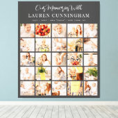 Memorial Simple Modern Minimalistisch 25 FotoColla Leinwanddruck (Insitu (Holzboden))